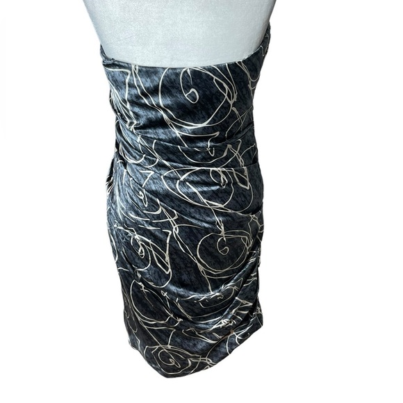 Vera Wang Lavender Label Women’s Gray Silk Strapless Dress Size 8 - Picture 4 of 13